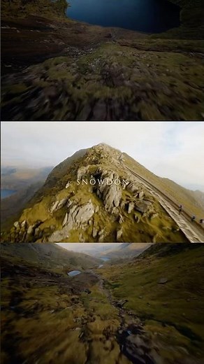 Epic mountain surf and dive at Snowdon Summit | Snowdonia | Cinematic FPV Drone #shorts