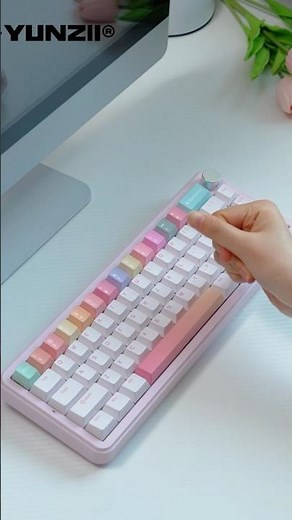 Details of YUNZII B68 wireless mechanical keyboard #keyboard #yunzii #asmr