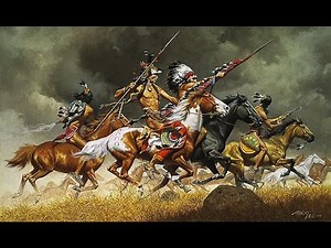 INDIANS, HORSES, COWBOYS AND FRANK C. McCARTHY, WESTERN ART, WESTERN ARTIST PAINTS INDIANS, HORSES.