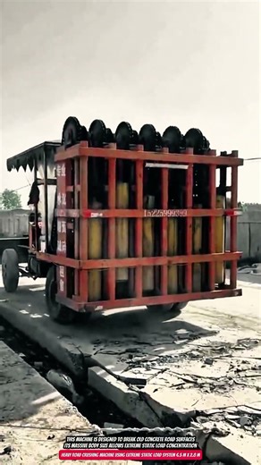 Heavy Road Crushing Machine Using Extreme Static Load System 6.5 m x 2.8 m