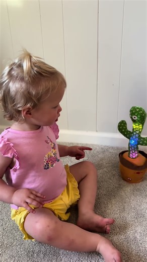This cactus repeats EVERYTHING your toddler says and mine has been laughing nonstop 😂🌵 It sings, dances, and copies their voice which somehow keeps them entertained way longer than any other toy we have. If you need a toy that actually holds your toddler’s attention… this one is linked in my TikTok Shop. #toytok #viraltoy #toddlerfinds #toysoftiktok #momfinds
