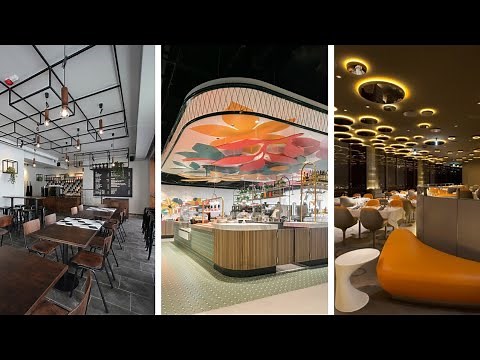 CEILING DESIGN FOR CAFE| MODERN RESTAURANT CEILING DESIGN IDEA| SMALL RESTAURANT POP| CAFE CEILING 💡