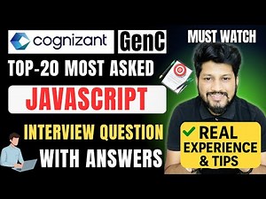 Cognizant GenC JavaScript Interview Questions 🔥 | Most Important | Freshers MUST Watch