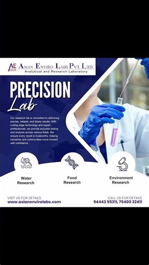 Precision Testing Labs | Asian Enviro Labs #foodtesting #watertesting #environmentaltesting