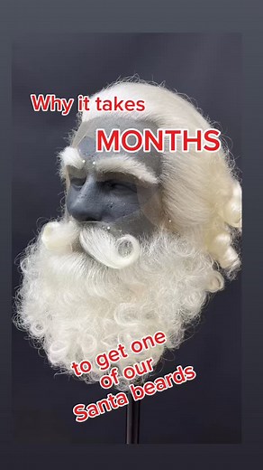 2K views · 292 reactions | Why does it take MONTHS to get one of our Santa beards? The short answer: they’re handmade. But what does that MEAN?! Watch the montage to see for yourself. Warning: contains disco music | Custom Wig Company | Facebook
