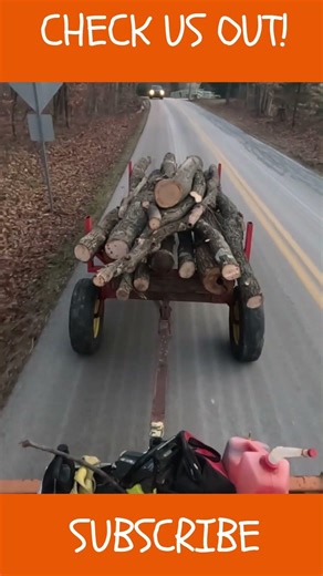 This Wagon is a Beast! #logging #firewood #heavyduty #equipment #hardworking #lumberjack #wood