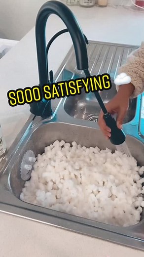 Washing Packaging Peanuts: A Satisfying Cleaning Trick