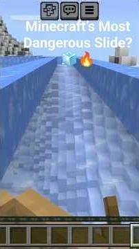 Minecraft’s Most Dangerous Slide? 🧊🔥Wait for the drop… 😱 #MinecraftIs this even possible?! 🧊🛶
