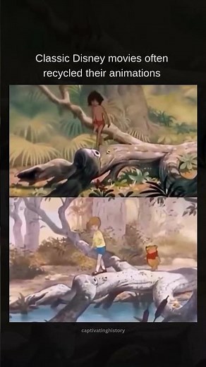 Classic Disney movies often recycled their animations