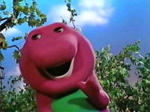 Barney comes to life (Camp WannaRunaRound)