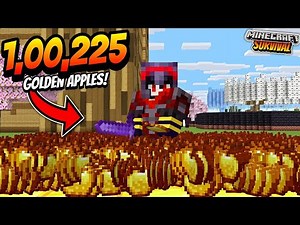 I Collected 1,00,225 GOLDEN APPLES In Minecraft Survival😰!