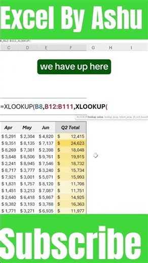 How to use a nested Xlookup to look up data in Excel! #excel #spreadsheets #accounting #workhacks