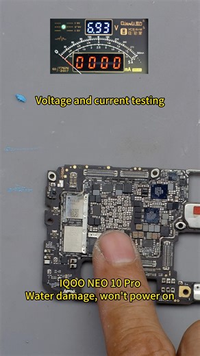 56K views · 921 reactions | IQOO NEO 10 Pro, water damage, won't power on #qianli #mobilephonerepair #Tools #repair #YCS | QianLi Repair Tools | Facebook