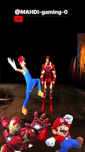 SUPER MARIO KILLS IRON MAN?! 🤯 Nintendo vs Marvel MK9 Funniest FATALITY #shorts