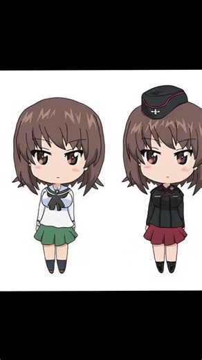 Chibi Parody of Nishizumi Maho from Girls und Panzer