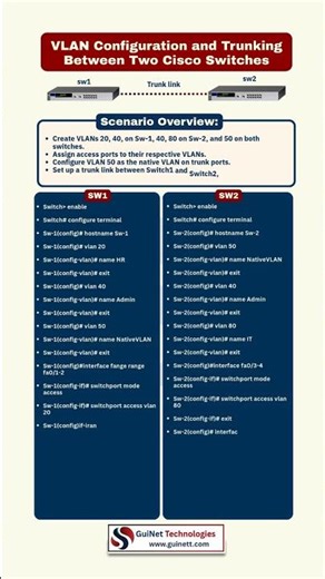 VLAN Trunking Explained | VLAN Configuration Between Two Switches