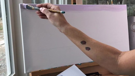 YouTube tutorials @DebbieAvouxStudio #learntopaint #art #sunsetpainting #artproject #foryoupage