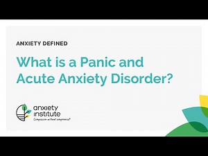 What is a Panic and Acute Anxiety disorder, and how is it treated?