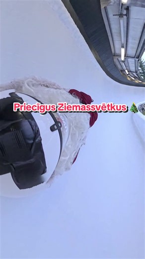 Merry christmas 🎄 Even Santa Clauss can slide down from lady start in Sigulda 🎅 @kristersaparjods @Latvijas Olimpiskā Komiteja #Latvia #fpy #CeļšUzOlimpiādi #ziemassvetki #gopromax