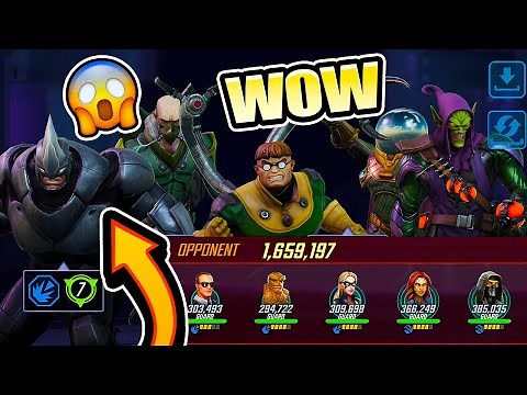 Marvel Strike Force: Sinister/Superior 6, Green Goblin, Rhino & More ARE OP AF! | MSF Gameplay