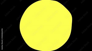 Set of gradient irregular yellow circle transition at 60 fps with an alpha channel. Includes 6 color patterns. Stock Video