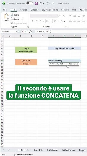 Come UNIRE Celle in Excel (senza rovinare i dati!)