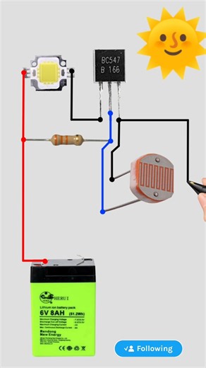 Automatic LED Light ON in Dark 💡🌙 LDR Circuit Easy Project #shorts #viral #circuitdiagram #light