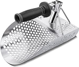 Stainless Steel Sand Scoop, Metal Detector Accessories for Beach Treasure Hunting, Pack of 1