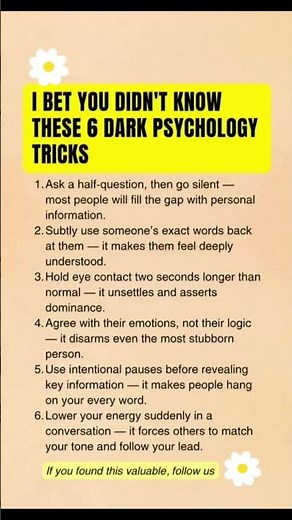 6 Dark Psychology Tricks You Didn’t Know 😈 | Mind Control Secrets