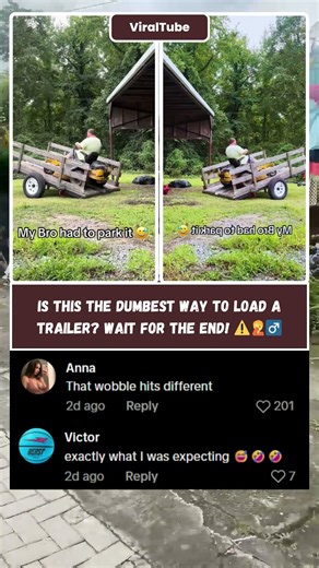 Trailer Loading FAIL 🤯 Why would he do this?! 😂 WAIT FOR IT! #Shorts #Fail #Funny