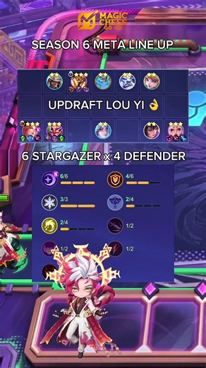 6 STARGAZER x 4 DEFENDER META LINE UP S6 👌💯🤯 #MagicChessGoGo #MCGGPHCreator #MCGG #MCGGDawnlightCelebration #MCGG1year
