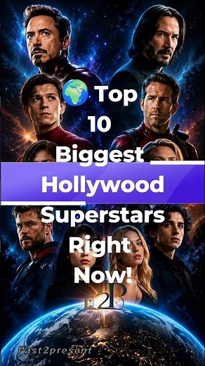 Top 10 Most Popular Hollywood Celebrities in the World | trending celebrities | Past2present #Shorts