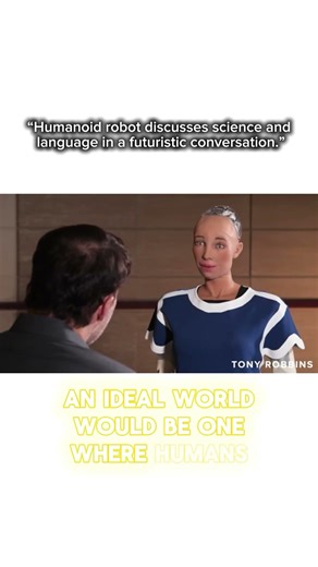 “Humanoid robot discusses science and language in a futuristic conversation.”‪@TonyRobbinsLive‬