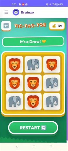 Tic-Tac-Toe Game - Play Offline! 🤖 #brainzo #games #tictactoe #level #ticktock