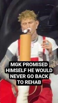 mgk: "I promised myself I would never go back" to rehab. mgk has a 100% pure hamster soul 😇
