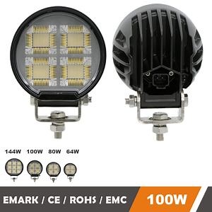 [Hot Item] 100W 4" Recommended Excavator Shooter Light with Spot Flood for Excavator Mixer Truck etc