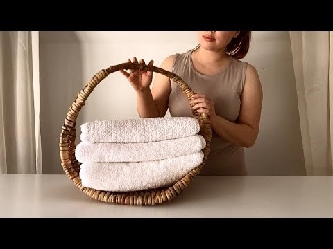 Soft-Spoken ASMR | Luxurious Towel Folding for Deep Relaxation 🧺