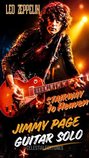 Stairway to Heaven Guitar Solo Moment Jimmy Page🎸 #classicrock #70smusic#shorts