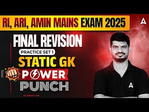 🔥Power Punch | RI ARI Mains Preparation | RI ARI Static GK Practice Set 1 | by Bibhuti Sir