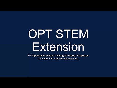 OPT Stem Extension - F-1 Optional Practical Training 24-month Extension