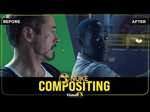 This Iron Man Shot Started With a Green Screen… | Nuke VFX Compositing ⚡
