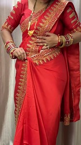 2.8M views · 10K reactions | Heavy border tight fitting draping trick | Saree draping tutorial | #saree #sareedraping | Seema Sharma | Facebook