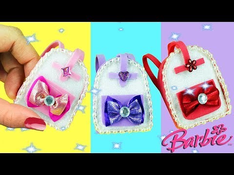 How to Make a Cute No-Sew Miniature School Backpacks & Book Bags - DIY Tutorial - simplekidscrafts