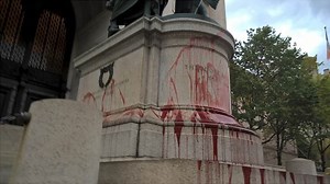 Statue of Theodore Roosevelt outside Museum of Natural History vandalized