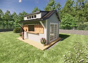 10x14 BAR House | DIY Building Plans | Modern Backyard Studio | Tiny Home or Guest Cabin | Bar plans | Small House Plans