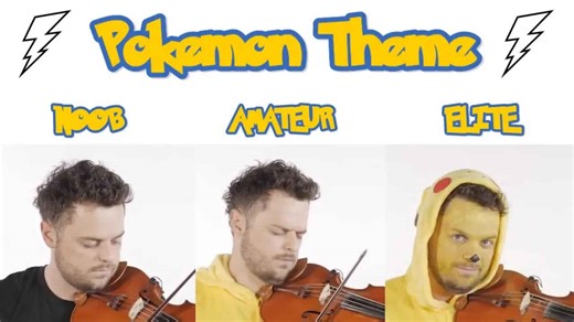 pokemon game music violin: noob to elite levels