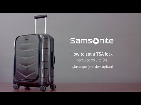 Samsonite Lite-Biz - How to set the TSA lock code