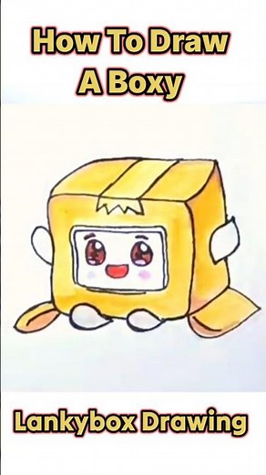 How To Draw A Boxy Drawing Lankybox #shorfeed #drawing #art #lankybox #foxy #boxy #cartoon