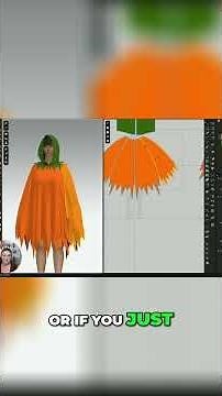 Pumpkin Capelet with Pockets (CLO3D Drafting) #shorts
