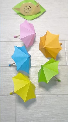 【折り紙】傘の作り方 カサの折り方 #おりがみ #簡単 #かわいい